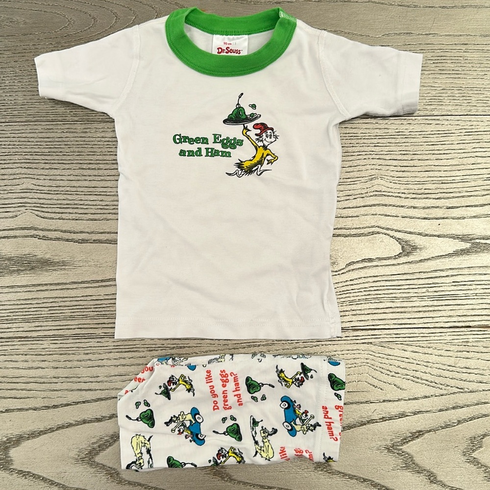 Hanna Andersson Dr Seuss Green Eggs & Ham Pajama - 3T(90)